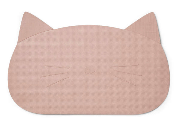 tapete de banho gato rosa
