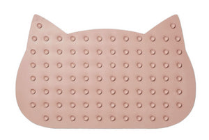 tapete de banho gato rosa