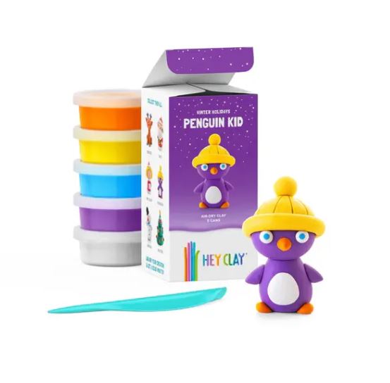 HEY CLAY WINTER HOLIDAYS - PENGUIN KID