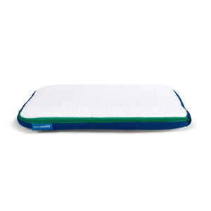 Almofada Média Infantil AeroSleep 35 × 50 cm, com tecnologia respirável 3D, núcleo de espuma fria, altura ajustável e capa amovível lavável.
