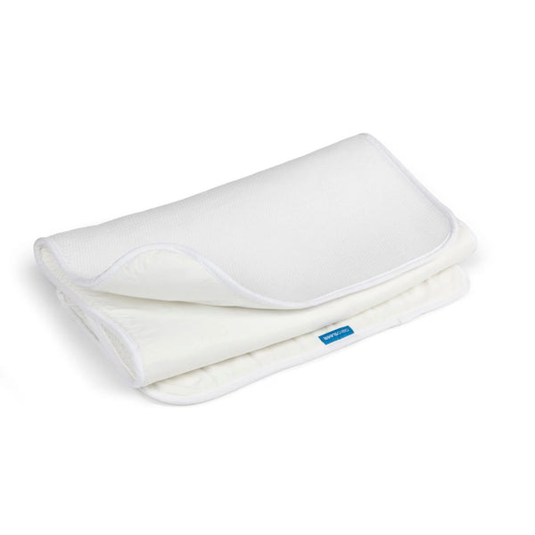 Resguardo 3D Impermeável AeroSleep 60 × 120 cm para colchão de berço, com estrutura respirável, camada absorvente e proteção impermeável.
