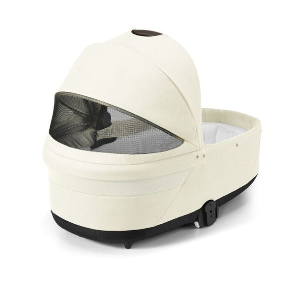 Alcofa CYBEX S LUX compatível com os carrinhos Balios S Lux e Talos S Lux, com colchão em espuma macia, capota solar XXL UPF 50+, ventilação integrada e pega de transporte para bebés desde o nascimento até aos 9 kg. Seahsell Beige