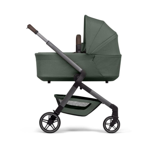 Alcofa JOOLZ HUB 2 compatível com o carrinho Joolz Hub 2, com colchão respirável de 77 cm, sistema de ventilação integrado e capota solar extensível para bebés desde o nascimento até aos 9 kg. Forest Green