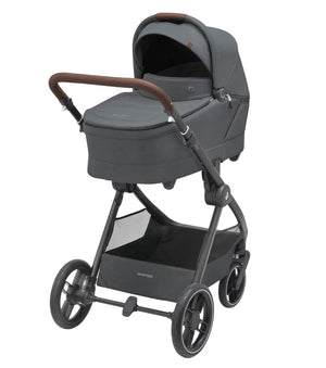 Alcofa MAXI-COSI SENSE com colchão ergonómico em espuma viscoelástica, sistema ClimaFlow, função antirrefluxo, pega em couro vegan e compatível com os carrinhos Maxi-Cosi Oxford e Leona 2.