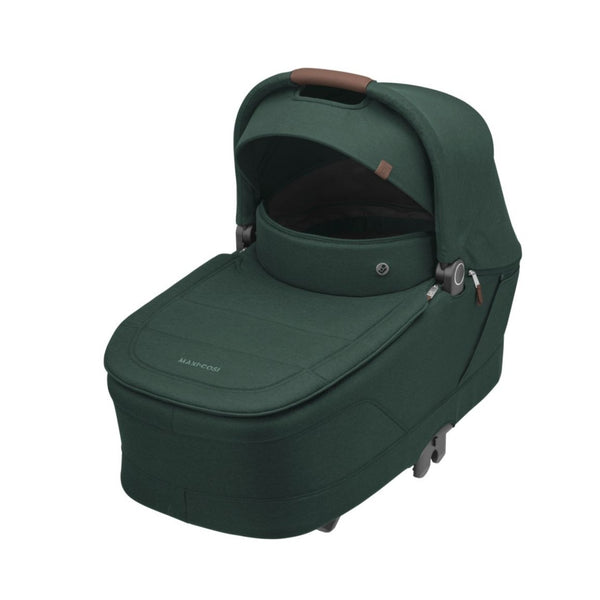 Alcofa MAXI-COSI SENSE com colchão ergonómico em espuma viscoelástica, sistema ClimaFlow, função antirrefluxo, pega em couro vegan e compatível com os carrinhos Maxi-Cosi Oxford e Leona 2.