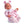 Boneca Maria de 43cm para crianças da Asi com conjunto rosa com orelhas