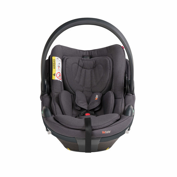 Cadeira auto MAXI-COSI Coral Slide Pro i-Size ultraleve com apenas 2,5 kg, posição totalmente reclinada, três níveis de reclinação, capota extragrande, tecidos ECO Care e compatível com a Base FamilyFix Slide Pro para bebés dos 0 aos 13 kg. Dark Grey Melange