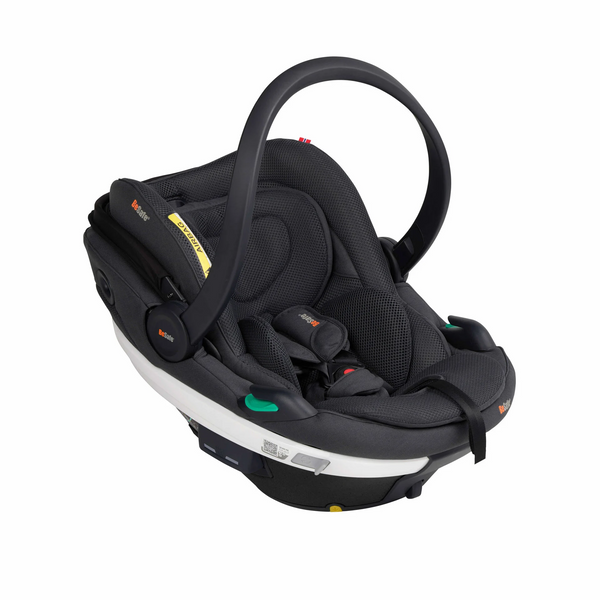 Cadeira auto BeSafe Go Beyond i-Size com tecnologia Active Lay Flat, proteção lateral SIP+, Dynamic Force Absorber™, tecido Mesh respirável, compatível com Base Beyond ISOFIX e utilização desde os 40 aos 87 cm em contra marcha. Anthracite Mesh