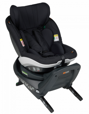 Cadeira auto BeSafe iZi Twist i-Size com rotação lateral, base ISOFIX integrada, sistema Two-Fit Cushion™, aprovação no Teste Plus e utilização exclusivamente em contra marcha para crianças dos 61 aos 105 cm. Fresh Black Cab