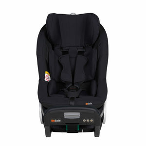 Cadeira auto BeSafe Stretch contra a marcha até 125 cm e 36 kg, aprovada no Plus Test, com proteção lateral SIP+ e instalação sem ISOFIX. Fresh Black Cab