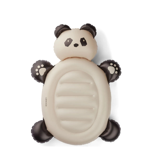 Bóia insuflável em PVC, leve e fácil de transportar, ideal para momentos de diversão na praia ou piscina.
