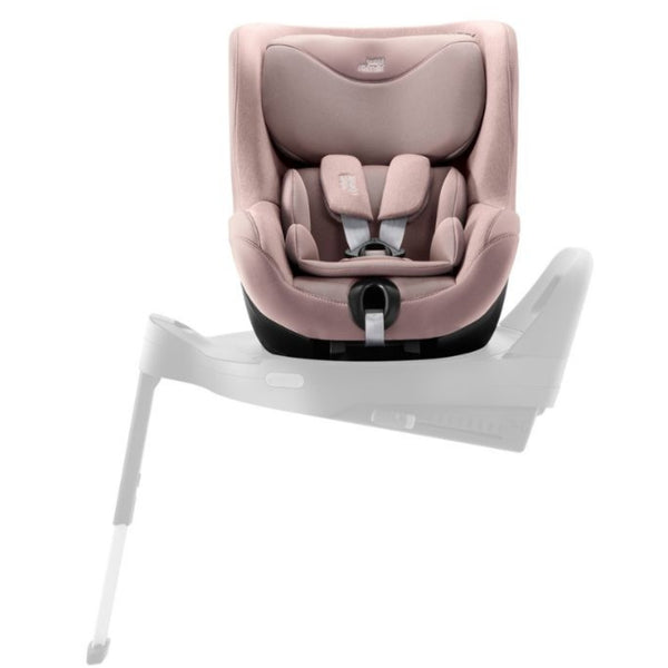 Cadeira auto Britax Römer Dualfix 5Z i-Size com rotação de 360° na Flex Base 5Z, 12 posições de reclinação, arnês de 5 pontos e proteção contra impactos laterais para crianças dos 61 aos 105 cm.  Dusty Rose