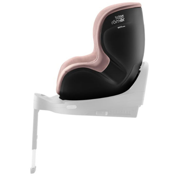 Cadeira auto Britax Römer Dualfix 5Z i-Size com rotação de 360° na Flex Base 5Z, 12 posições de reclinação, arnês de 5 pontos e proteção contra impactos laterais para crianças dos 61 aos 105 cm.  Dusty Rose