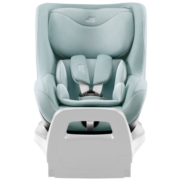 Cadeira auto Britax Römer Dualfix 5Z i-Size com rotação de 360° na Flex Base 5Z, 12 posições de reclinação, arnês de 5 pontos e proteção contra impactos laterais para crianças dos 61 aos 105 cm.  Harbor Blue