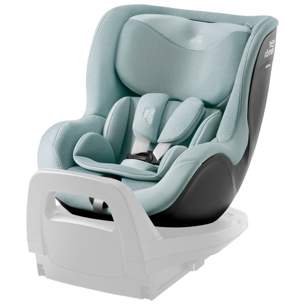 Cadeira auto Britax Römer Dualfix 5Z i-Size com rotação de 360° na Flex Base 5Z, 12 posições de reclinação, arnês de 5 pontos e proteção contra impactos laterais para crianças dos 61 aos 105 cm.  Harbor Blue
