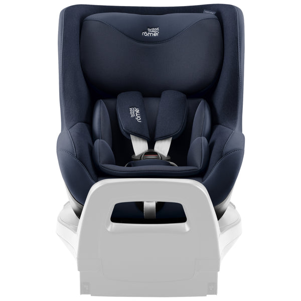 Cadeira auto Britax Römer Dualfix 5Z i-Size com rotação de 360° na Flex Base 5Z, 12 posições de reclinação, arnês de 5 pontos e proteção contra impactos laterais para crianças dos 61 aos 105 cm.  Night Blue