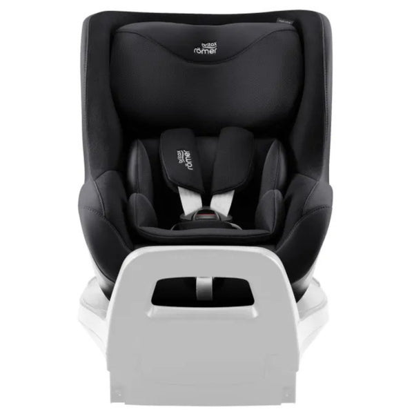 Cadeira auto Britax Römer Dualfix 5Z i-Size com rotação de 360° na Flex Base 5Z, 12 posições de reclinação, arnês de 5 pontos e proteção contra impactos laterais para crianças dos 61 aos 105 cm.  Onyx Black