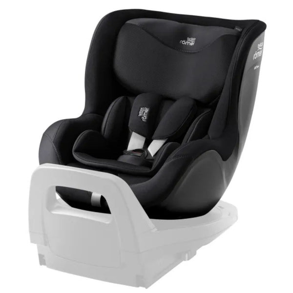 Cadeira auto Britax Römer Dualfix 5Z i-Size com rotação de 360° na Flex Base 5Z, 12 posições de reclinação, arnês de 5 pontos e proteção contra impactos laterais para crianças dos 61 aos 105 cm.  Onyx Black