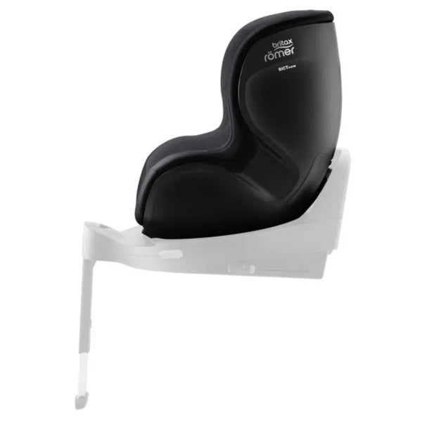 Cadeira auto Britax Römer Dualfix 5Z i-Size com rotação de 360° na Flex Base 5Z, 12 posições de reclinação, arnês de 5 pontos e proteção contra impactos laterais para crianças dos 61 aos 105 cm.  Onyx Black