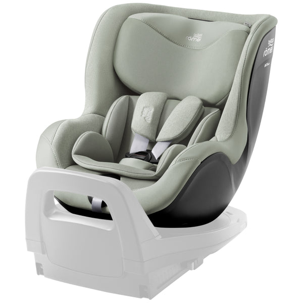 Cadeira auto Britax Römer Dualfix 5Z i-Size com rotação de 360° na Flex Base 5Z, 12 posições de reclinação, arnês de 5 pontos e proteção contra impactos laterais para crianças dos 61 aos 105 cm.  Sage Green