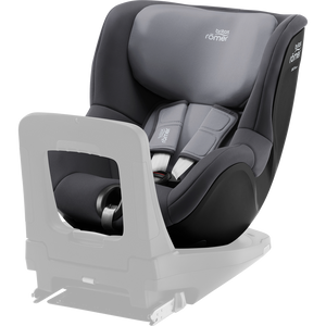 Cadeira auto Britax Römer Dualfix 5Z i-Size com rotação de 360° na Flex Base 5Z, 12 posições de reclinação, arnês de 5 pontos e proteção contra impactos laterais para crianças dos 61 aos 105 cm. Midnight Grey