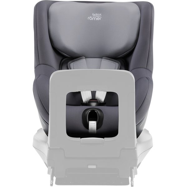 Cadeira auto Britax Römer Dualfix 5Z i-Size com rotação de 360° na Flex Base 5Z, 12 posições de reclinação, arnês de 5 pontos e proteção contra impactos laterais para crianças dos 61 aos 105 cm. Midnight Grey