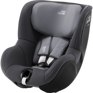 Cadeira auto Britax Römer Dualfix 5Z i-Size com rotação de 360° na Flex Base 5Z, 12 posições de reclinação, arnês de 5 pontos e proteção contra impactos laterais para crianças dos 61 aos 105 cm. Midnight Grey