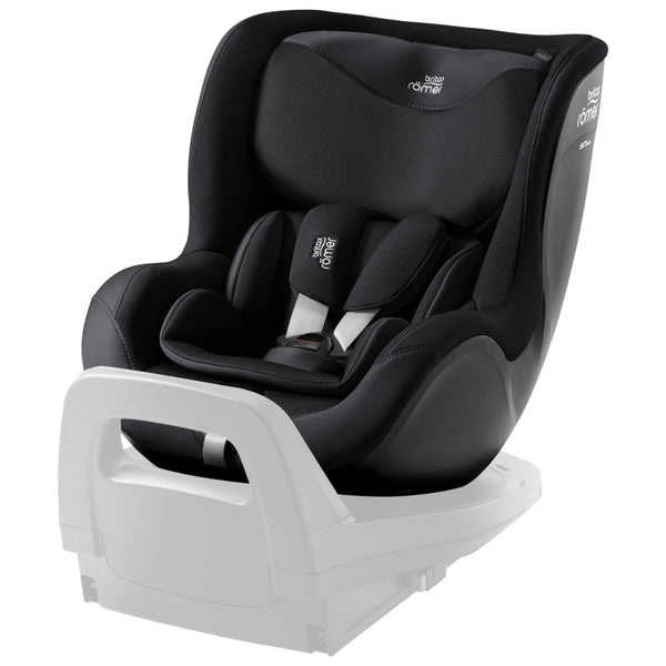 Cadeira auto Britax Römer Dualfix 5Z i-Size com rotação de 360° na Flex Base 5Z, 12 posições de reclinação, arnês de 5 pontos e proteção contra impactos laterais para crianças dos 61 aos 105 cm.  Carbon Black
