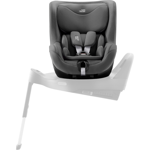 Cadeira auto Britax Römer Dualfix 5Z i-Size com rotação de 360° na Flex Base 5Z, 12 posições de reclinação, arnês de 5 pontos e proteção contra impactos laterais para crianças dos 61 aos 105 cm.  Style Mineral Grey