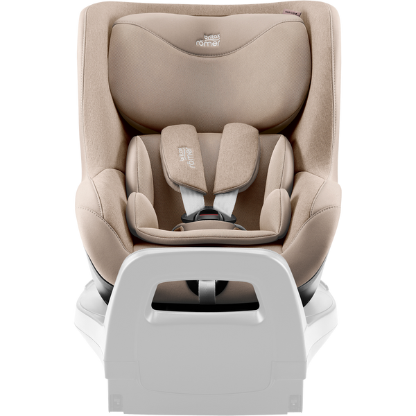 Cadeira auto Britax Römer Dualfix 5Z i-Size com rotação de 360° na Flex Base 5Z, 12 posições de reclinação, arnês de 5 pontos e proteção contra impactos laterais para crianças dos 61 aos 105 cm.  Teak
