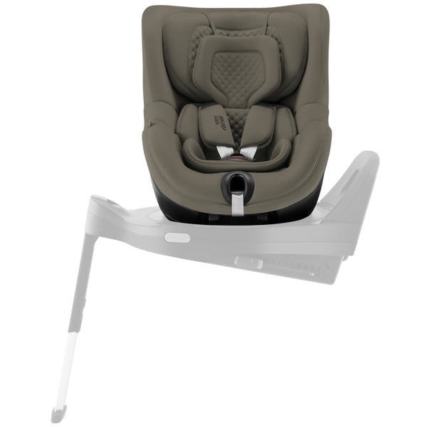 Cadeira auto Britax Römer Dualfix 5Z i-Size com rotação de 360° na Flex Base 5Z, 12 posições de reclinação, arnês de 5 pontos e proteção contra impactos laterais para crianças dos 61 aos 105 cm.  Urban Olive