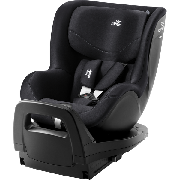 Cadeira auto Britax Römer Dualfix Pro M i-Size com rotação de 360°, tecnologia SICT, 12 posições de reclinação, encosto de cabeça em V, ISOFIX integrado e utilização dos 61 aos 105 cm. Deep Black