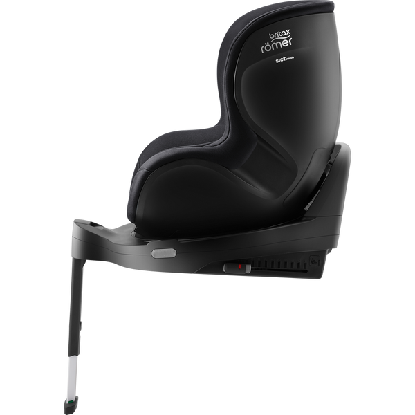 Cadeira auto Britax Römer Dualfix Pro M i-Size com rotação de 360°, tecnologia SICT, 12 posições de reclinação, encosto de cabeça em V, ISOFIX integrado e utilização dos 61 aos 105 cm. Deep Black