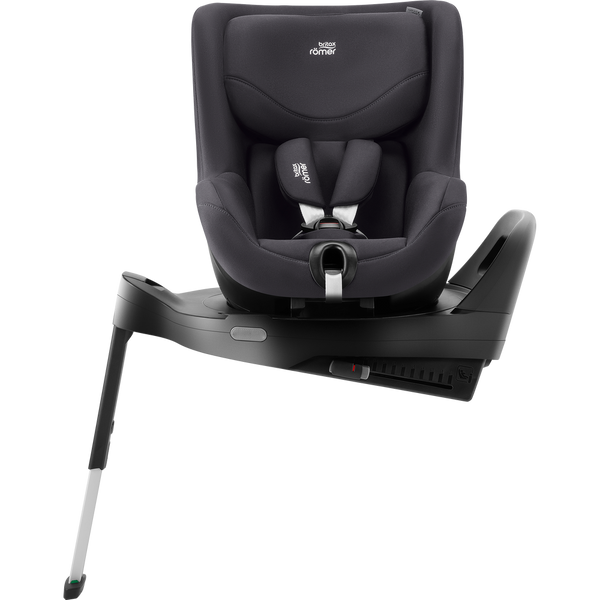 Cadeira auto Britax Römer Dualfix Pro M i-Size com rotação de 360°, tecnologia SICT, 12 posições de reclinação, encosto de cabeça em V, ISOFIX integrado e utilização dos 61 aos 105 cm. Deep Grey