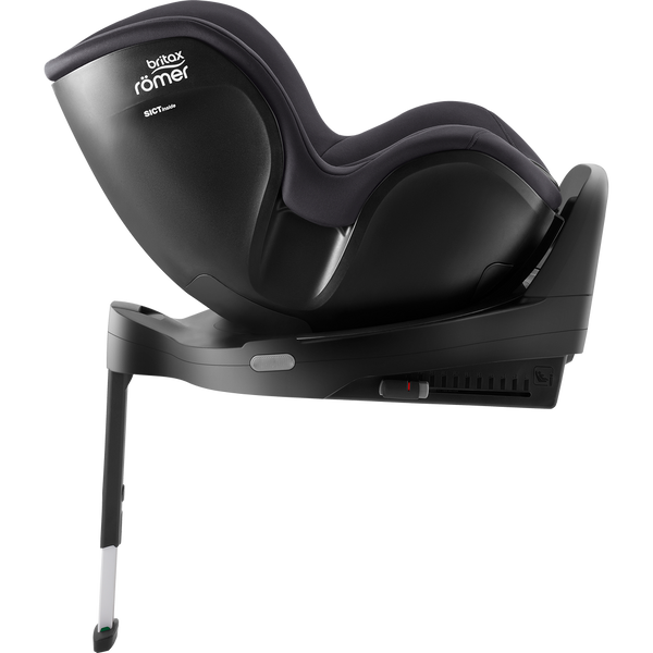 Cadeira auto Britax Römer Dualfix Pro M i-Size com rotação de 360°, tecnologia SICT, 12 posições de reclinação, encosto de cabeça em V, ISOFIX integrado e utilização dos 61 aos 105 cm. Deep Grey