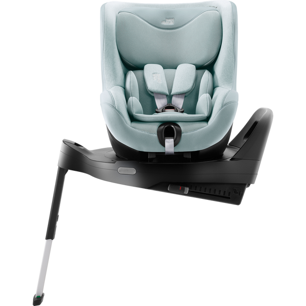 Cadeira auto Britax Römer Dualfix Pro M i-Size com rotação de 360°, tecnologia SICT, 12 posições de reclinação, encosto de cabeça em V, ISOFIX integrado e utilização dos 61 aos 105 cm. Harbor Blue