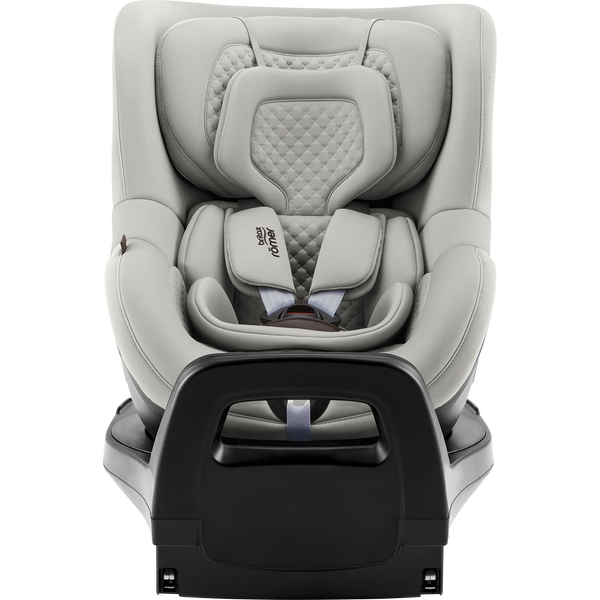 Cadeira auto Britax Römer Dualfix Pro M i-Size com rotação de 360°, tecnologia SICT, 12 posições de reclinação, encosto de cabeça em V, ISOFIX integrado e utilização dos 61 aos 105 cm. Linen Grey