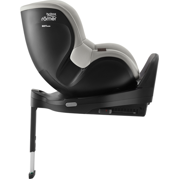 Cadeira auto Britax Römer Dualfix Pro M i-Size com rotação de 360°, tecnologia SICT, 12 posições de reclinação, encosto de cabeça em V, ISOFIX integrado e utilização dos 61 aos 105 cm. Linen Grey