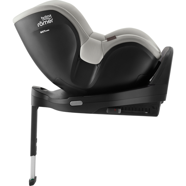 Cadeira auto Britax Römer Dualfix Pro M i-Size com rotação de 360°, tecnologia SICT, 12 posições de reclinação, encosto de cabeça em V, ISOFIX integrado e utilização dos 61 aos 105 cm. Linen Grey