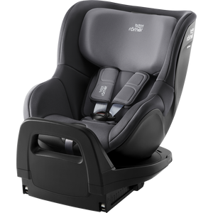 Cadeira auto Britax Römer Dualfix Pro M i-Size com rotação de 360°, tecnologia SICT, 12 posições de reclinação, encosto de cabeça em V, ISOFIX integrado e utilização dos 61 aos 105 cm. Midnight Grey