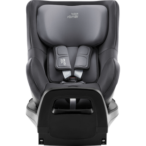 Cadeira auto Britax Römer Dualfix Pro M i-Size com rotação de 360°, tecnologia SICT, 12 posições de reclinação, encosto de cabeça em V, ISOFIX integrado e utilização dos 61 aos 105 cm. Midnight Grey
