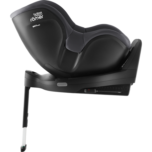 Cadeira auto Britax Römer Dualfix Pro M i-Size com rotação de 360°, tecnologia SICT, 12 posições de reclinação, encosto de cabeça em V, ISOFIX integrado e utilização dos 61 aos 105 cm. Midnight Grey