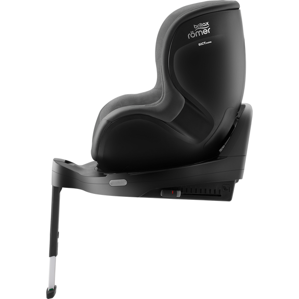 Cadeira auto Britax Römer Dualfix Pro M i-Size com rotação de 360°, tecnologia SICT, 12 posições de reclinação, encosto de cabeça em V, ISOFIX integrado e utilização dos 61 aos 105 cm. Mineral Grey
