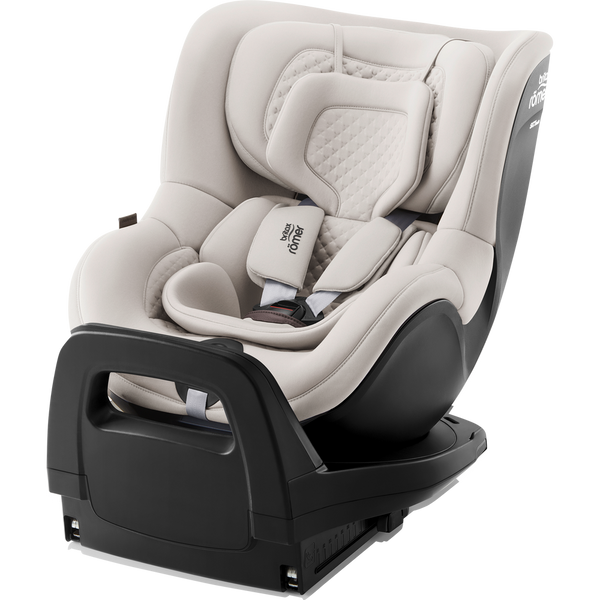 Cadeira auto Britax Römer Dualfix Pro M i-Size com rotação de 360°, tecnologia SICT, 12 posições de reclinação, encosto de cabeça em V, ISOFIX integrado e utilização dos 61 aos 105 cm. Soft Taupe
