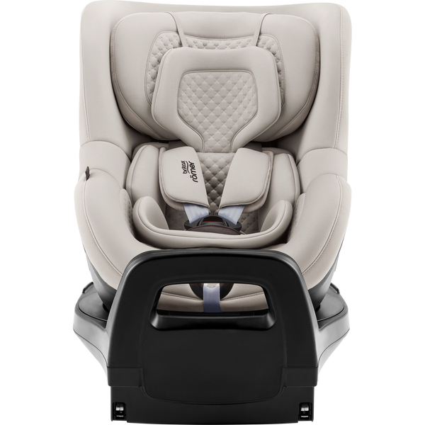 Cadeira auto Britax Römer Dualfix Pro M i-Size com rotação de 360°, tecnologia SICT, 12 posições de reclinação, encosto de cabeça em V, ISOFIX integrado e utilização dos 61 aos 105 cm. Soft Taupe