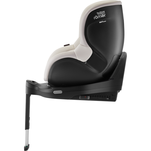 Cadeira auto Britax Römer Dualfix Pro M i-Size com rotação de 360°, tecnologia SICT, 12 posições de reclinação, encosto de cabeça em V, ISOFIX integrado e utilização dos 61 aos 105 cm. Soft Taupe