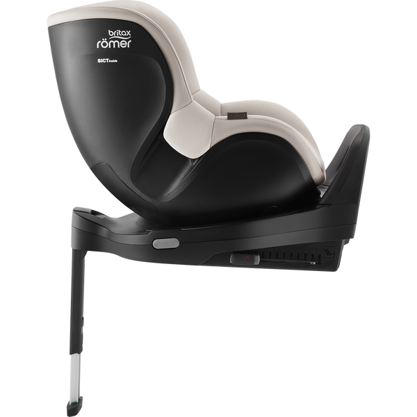 Cadeira auto Britax Römer Dualfix Pro M i-Size com rotação de 360°, tecnologia SICT, 12 posições de reclinação, encosto de cabeça em V, ISOFIX integrado e utilização dos 61 aos 105 cm. Soft Taupe