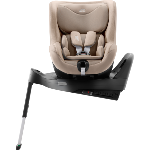 Cadeira auto Britax Römer Dualfix Pro M i-Size com rotação de 360°, tecnologia SICT, 12 posições de reclinação, encosto de cabeça em V, ISOFIX integrado e utilização dos 61 aos 105 cm. Teak