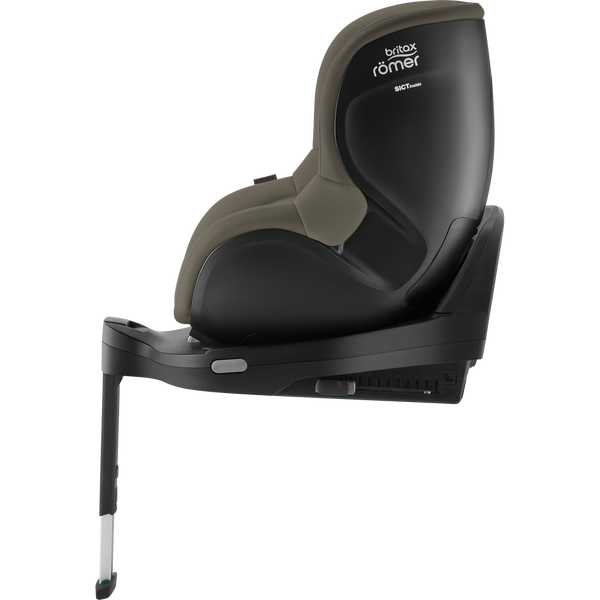 Cadeira auto Britax Römer Dualfix Pro M i-Size com rotação de 360°, tecnologia SICT, 12 posições de reclinação, encosto de cabeça em V, ISOFIX integrado e utilização dos 61 aos 105 cm. Urban Olive