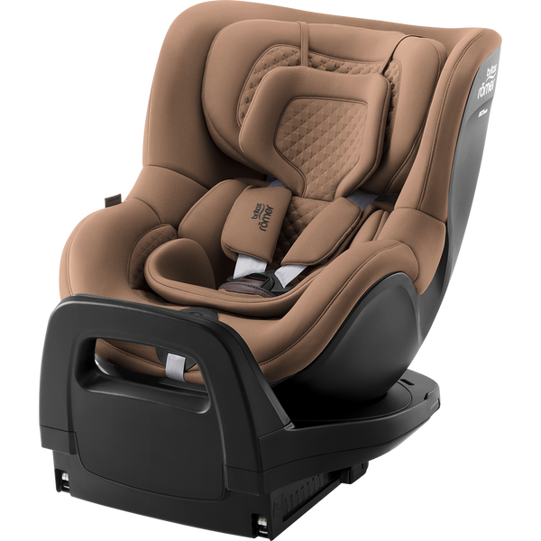 Cadeira auto Britax Römer Dualfix Pro M i-Size com rotação de 360°, tecnologia SICT, 12 posições de reclinação, encosto de cabeça em V, ISOFIX integrado e utilização dos 61 aos 105 cm. Warm Caramel